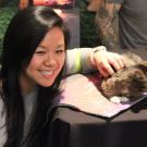 Lil BUB meets her adoring fans.