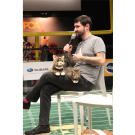 Lil BUB sits next to a plush version of herself - set to be released in April!