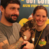 Lil BUB meets her adoring fans.