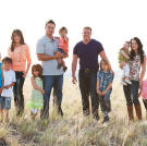 The miners are joined by their families.