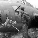 Luftwaffe personnel inspect the downed Miss Ouachita somewhere in German Occupied territory close to the Dutch border.