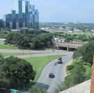 View from the Sniper's Window onto Dealey Plaza, Dallas.