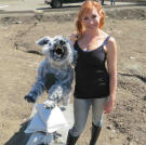 Says Kari of the wolf she built for 2014's Bullet Baloney: "I actually liked that wolf. I kinda wanted to keep it at my desk. I liked the glowy eyes -- there are little LED in the eyes that light up so at night it looks really weird."