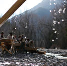 Boston Company gambles – stopping down on mining operations to construct Edgerly’s sluice system.