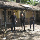 This house ... well, it was creepy. It was filled with rat poop, cobwebs and mold, and one of its rooms was painted blood red and featured upside-down chandeliers. And yet, as you might imagine, cast and crew alike quite enjoyed exploring it.