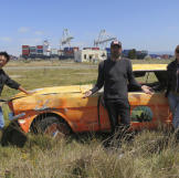 There is just something about the MythBusters and that fence around Alameda Runway ... This is a photo from 2014's