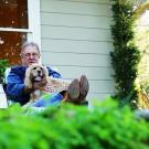 After a serious heart attack, Michael Bosch began to feel lonely and isolated on the Northern California ranch he'd been renting. For companionship, Michael adopted a puppy named Honey. One morning, as Michael and Honey pulled out of the ranch's two-mile driveway, the sun flashed into Michael's mirror, temporarily blinding him. His SUV veered off the road and left Michael hanging upside-down. Michael threw his five-month-old puppy out the window before spending eight hours slipping in and out of consciousness in the overturned vehicle. In the meantime, Honey ran to alert neighbors and led them back to her injured owner, saving his life in the nick of time.