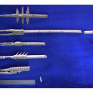 Collection of strange weapons found over the years.