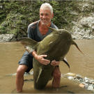 The goonch catfish lives in a stretch of water that is often used to dispose of funeral pyres after Hindu funeral rites. Theory contends that the goonch has long scavenged the half-burned human corpses from these funeral pyres.