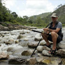 Jeremy Wade caught the goonch catfish in a river in northern India. This river is rocky and fast-flowing with deep pools — ideal habitat for the goonch.
More Killer Fish Photos | About the Goonch Catfish | Man-Sized Killer Catfish (video) | Catching Goonch Catfish (video) | Turtle Strikes Like a Snake (video)