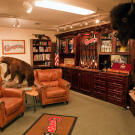 The very comfortable Gunsmoke customer lounge where you're welcome to hang out and talk about guns, freedom and just about anything else that's frontier-friendly.