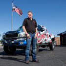 Rich out in front with his decked-out All-American Gunsmoke truck.