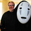 The face behind No-Face: Adam Savage. Adam Tweeted that he made the costume himself ... and for less than $100.