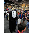 Every year Adam Savage goes incognito on the Comic Con floor. In 2009, he dressed as Hellboy, in 2009 as a Joker's henchman, and in 2010 as a Storm Trooper.