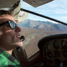 Pilot John Ponts in the cockpit of his Cessna 207 during one of his far northern runs for Era Alaska.
