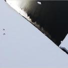 The British Antarctic Survey flies over the Wilkins Ice Shelf.