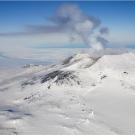 Early morning view of Antarctica's Mount Erebus.