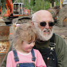 Jack with his beloved two-year-old granddaughter Olivia, the youngest of his son Todd's three children.
