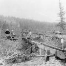 Wives pay a visit to their husbands at a gold mine in the Klondike. As the gold rush dragged on, many miners brought their families largely out of economic necessity. Although few struck it rich, the gold rush brought in thousands who ultimately help stimulate the development of Alaska and western Canada.