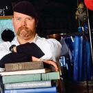 A virtually unchanged Jamie Hyneman poses in the blueprint room, circa 2003.