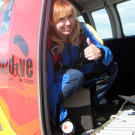 For 2007's "Airplane Hour," Kari Byron suited up to test some Hollywood skydiving myths.