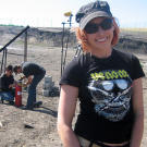 Kari Byron — along with Grant Imahara and Tory Belleci — investigate whether a fire extinguisher caught in a fire can actually blow up and release its contents, putting out the fire.