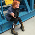Kari Byron during the shooting of 2008's NASA Moon Landing episode.