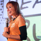 Kari Byron speaks to a full house at the Science and Engineering Festival on the National Mall.