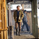 Richard Madden as Bill Haskell and Augustus Prew as Byron Epstein in Discovery Channel's Klondike.