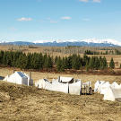 Field camp on the Klondike set.
