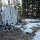Tent on the Klondike set.
