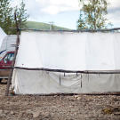 The tent city at Quartz Creek that most of the miners call home.