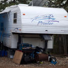 The Harness luxury accommodations and the only camper to make it through the gauntlet.