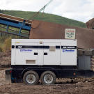 The wash plant's indispensable portable power generator. Keeping it running is one of the claim's chief operating expenses.