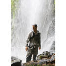 This 40-foot waterfall made Bear Grylls' decent to the jungle's floor a bit tricker, but in his words, at least he "had a wash."