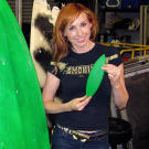 Can a surfboard tied to the top of a car be lethal? Kari Byron shows off the small-scale replica she fashioned at NASA.