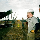 A team prepares for launch under the watchful eye of Jamie Hyneman.