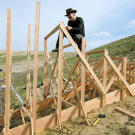Adam Savage builds the 12-foot-high, 200-foot-long ramp for Waterslide Wipeout.