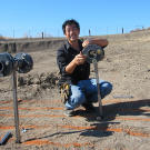 Grant Imahara sets up for the "what is bombproof" series of tests in 2010.