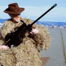 For "Dodge a Bullet," Adam Savage suited up in sniper camouflage gear (which, yes, he kept after the show).