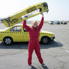 Can you stop a high-speed runaway car pulling ahead in another car and then braking? Kari Byron is on the case.