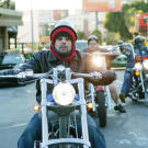 Paul Teutul Jr. (and Mikey in the background) take to the streets of Los Angeles in 2007.