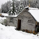 The Hoffman's "glory hole" lies next to the abandoned cabin of Jo "Porcupine Jo" Jurgeleit, the legendary, one-legged woman miner who was known to use bullets to defend her claim along Porcupine Creek. Jo started working this spot in the late 1930's when major mining operations finally shut down. She kept prospecting with her trusty peg leg until well into her eighties.