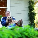 After a serious heart attack, Michael Bosch began to feel lonely and isolated on the Northern California ranch he'd been renting. For companionship, Michael adopted a puppy named Honey. One morning, as Michael and Honey pulled out of the ranch's two-mile driveway, the sun flashed into Michael's mirror, temporarily blinding him. His SUV veered off the road and left Michael hanging upside-down. Michael threw his five-month-old puppy out the window before spending eight hours slipping in and out of consciousness in the overturned vehicle. In the meantime, Honey ran to alert neighbors and led them back to her injured owner, saving his life in the nick of time.