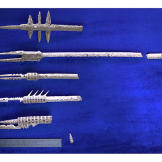 Collection of strange weapons found over the years.
