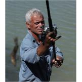To catch a big fish, one often needs a big rod and reel. Jeremy Wade prepares to catch a freshwater sawfish, which can grow to 20 feet and over 400 pounds.