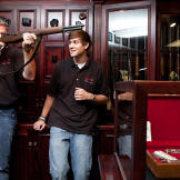 The boys prefer the heavier but more powerful Garand.