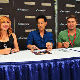 This is the third year for Grant Imahara and Tory Belleci at Comic Con, and the second for Kari Byron.