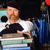 A virtually unchanged Jamie Hyneman poses in the blueprint room, circa 2003.