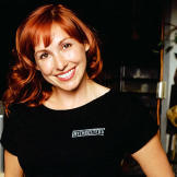An early shot of Kari Byron on the MythBusters set. Kari appeared in the very first episodes of the series, waaaaaay back in 2003.